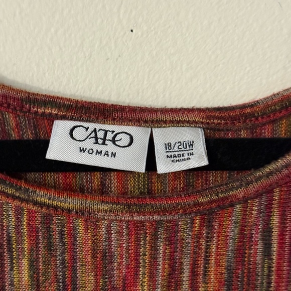Cato Multicolor Women's Lightweight Sweater, VGUC, size 18/20W - Picture 5 of 7
